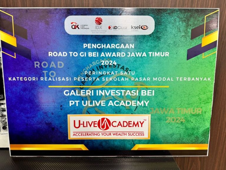 peringkat satu kategori realisasi peserta sekolah pasar modal terbanyak